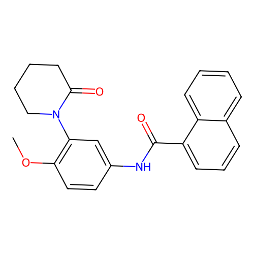 N-[4-methoxy-3-(2-oxopiperidin-1-yl)phenyl]naphthalene-1-carboxamide structure