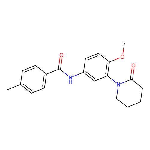 N-[4-methoxy-3-(2-oxopiperidin-1-yl)phenyl]-4-methylbenzamide structure