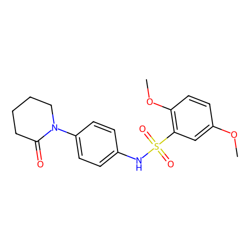 2,5-dimethoxy-N-(4-(2-oxopiperidin-1-yl)phenyl)benzenesulfonamide structure