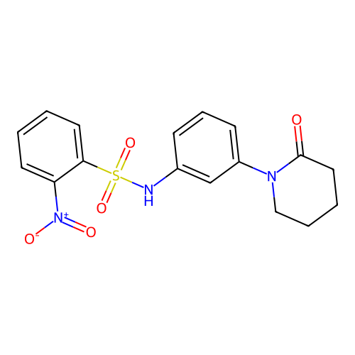 2-nitro-N-(3-(2-oxopiperidin-1-yl)phenyl)benzenesulfonamide structure