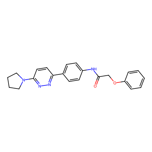 2-phenoxy-N-(4-(6-(pyrrolidin-1-yl)pyridazin-3-yl)phenyl)acetamide structure