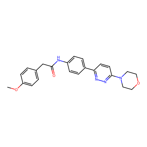 2-(4-methoxyphenyl)-N-(4-(6-morpholinopyridazin-3-yl)phenyl)acetamide structure