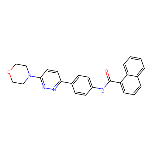 N-(4-(6-morpholinopyridazin-3-yl)phenyl)-1-naphthamide structure