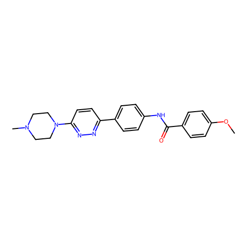 4-methoxy-N-(4-(6-(4-methylpiperazin-1-yl)pyridazin-3-yl)phenyl)benzamide structure