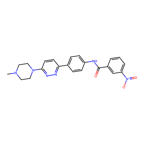 N-(4-(6-(4-methylpiperazin-1-yl)pyridazin-3-yl)phenyl)-3-nitrobenzamide structure