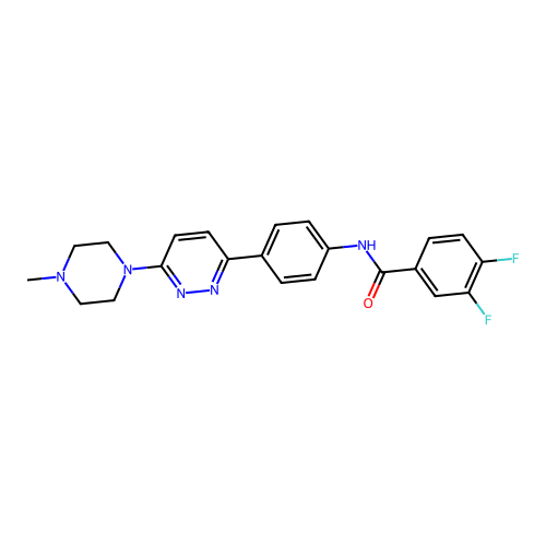 3,4-difluoro-N-(4-(6-(4-methylpiperazin-1-yl)pyridazin-3-yl)phenyl)benzamide structure