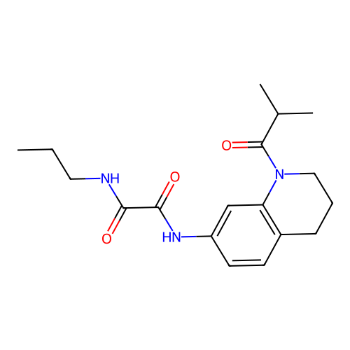 N1-(1-isobutyryl-1,2,3,4-tetrahydroquinolin-7-yl)-N2-propyloxalamide structure