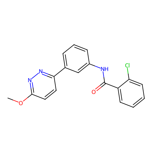 2-chloro-N-[3-(6-methoxypyridazin-3-yl)phenyl]benzamide structure
