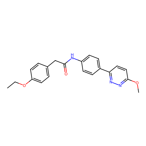 2-(4-ethoxyphenyl)-N-[4-(6-methoxypyridazin-3-yl)phenyl]acetamide structure