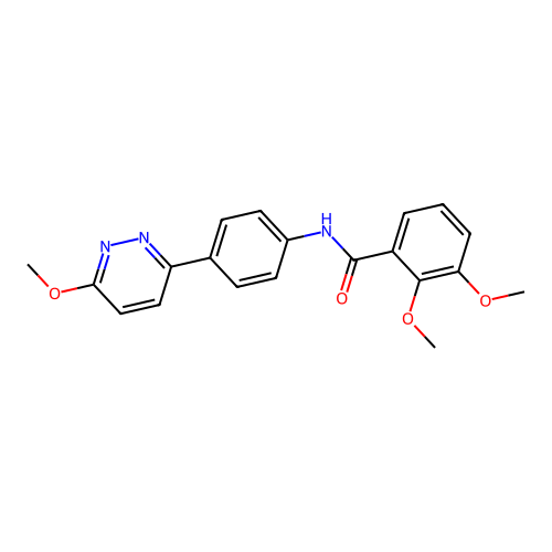 2,3-dimethoxy-N-[4-(6-methoxypyridazin-3-yl)phenyl]benzamide structure
