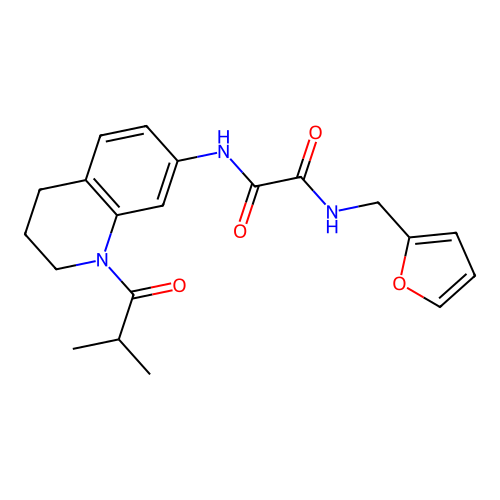N1-(furan-2-ylmethyl)-N2-(1-isobutyryl-1,2,3,4-tetrahydroquinolin-7-yl)oxalamide structure