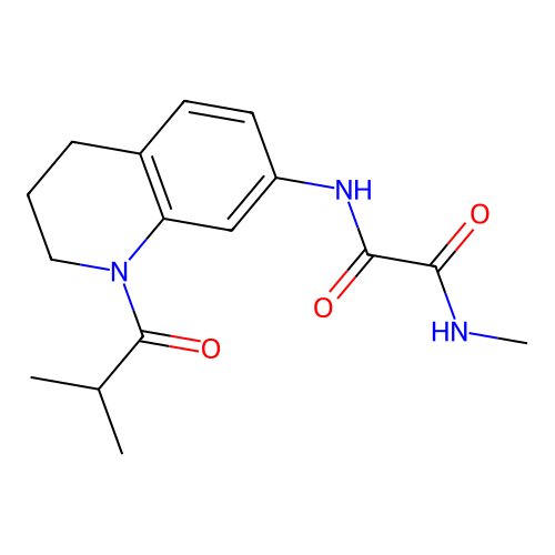 N1-(1-isobutyryl-1,2,3,4-tetrahydroquinolin-7-yl)-N2-methyloxalamide structure