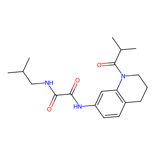 N1-isobutyl-N2-(1-isobutyryl-1,2,3,4-tetrahydroquinolin-7-yl)oxalamide structure