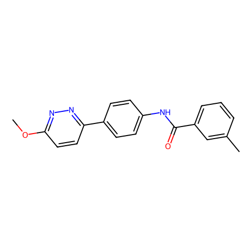 N-[4-(6-methoxypyridazin-3-yl)phenyl]-3-methylbenzamide structure