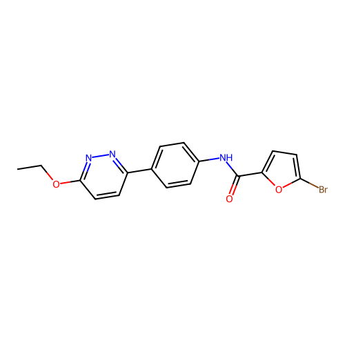 5-bromo-N-[4-(6-ethoxypyridazin-3-yl)phenyl]furan-2-carboxamide structure