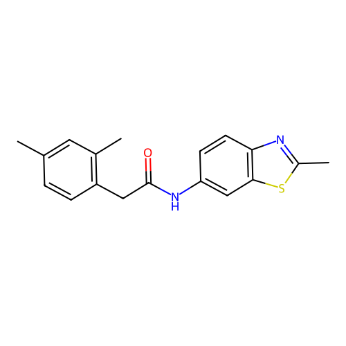 2-(2,4-dimethylphenyl)-N-(2-methylbenzo[d]thiazol-6-yl)acetamide structure