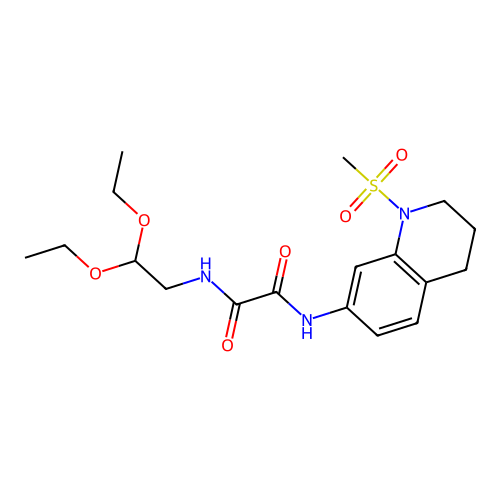 N-(2,2-diethoxyethyl)-N'-(1-methylsulfonyl-3,4-dihydro-2H-quinolin-7-yl)oxamide structure