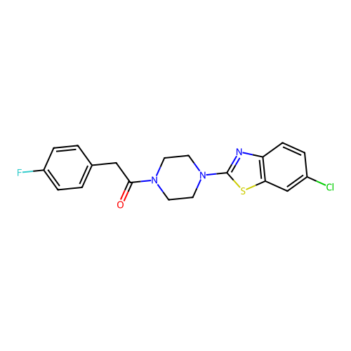 1-(4-(6-Chlorobenzo[d]thiazol-2-yl)piperazin-1-yl)-2-(4-fluorophenyl)ethanone structure