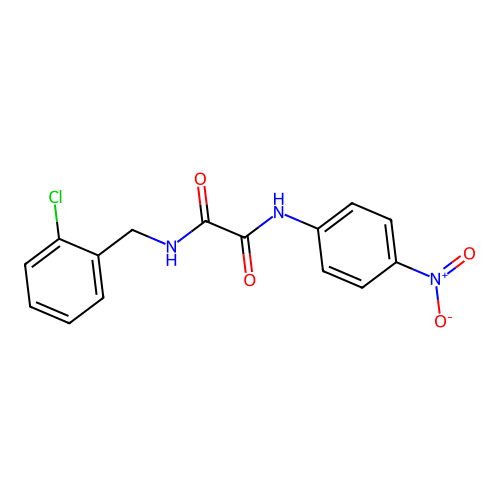 N1-(2-chlorobenzyl)-N2-(4-nitrophenyl)oxalamide structure