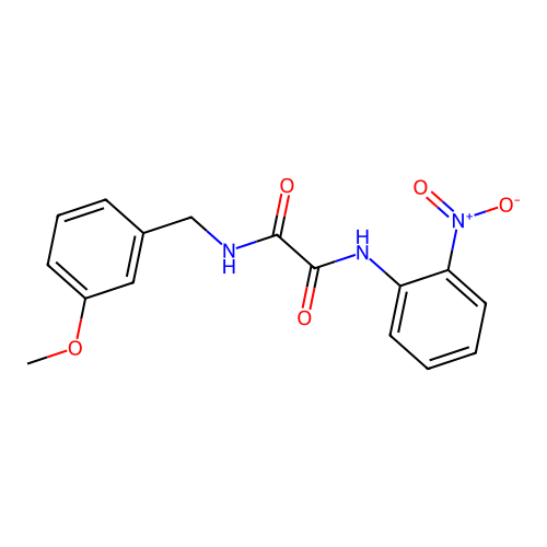 N1-(3-methoxybenzyl)-N2-(2-nitrophenyl)oxalamide structure