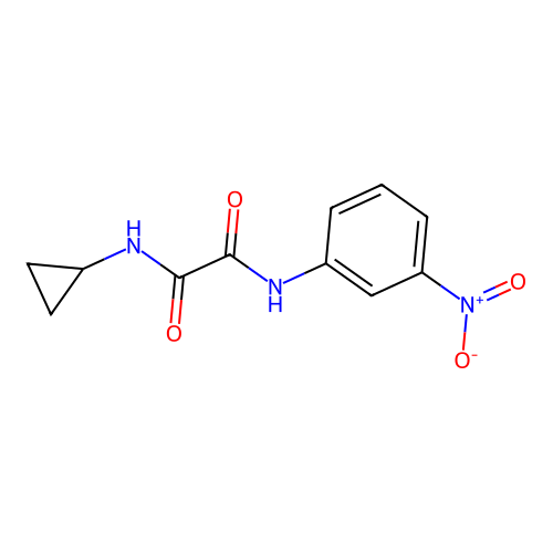 N1-cyclopropyl-N2-(3-nitrophenyl)oxalamide structure