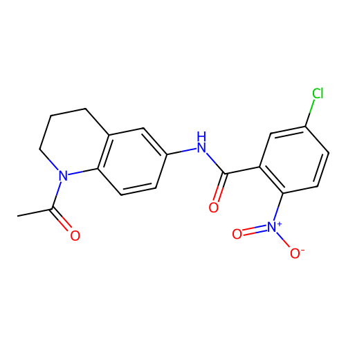 N-(1-acetyl-1,2,3,4-tetrahydroquinolin-6-yl)-5-chloro-2-nitrobenzamide structure