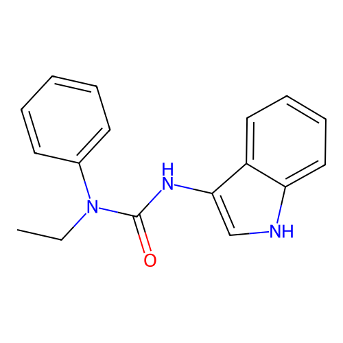 1-ethyl-3-(1H-indol-3-yl)-1-phenylurea structure