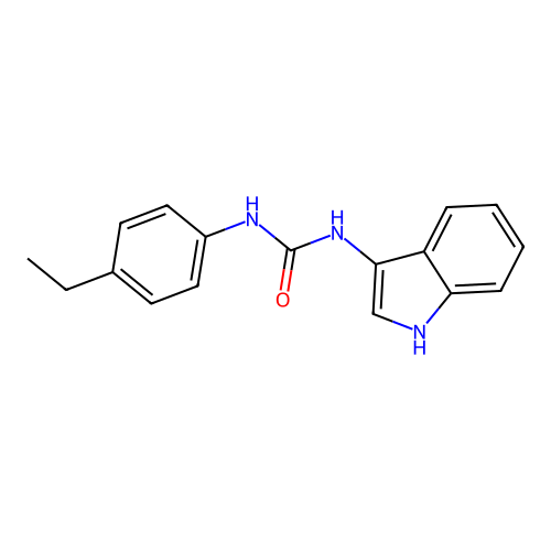 1-(4-ethylphenyl)-3-(1H-indol-3-yl)urea structure