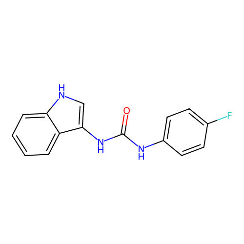 1-(4-fluorophenyl)-3-(1H-indol-3-yl)urea structure