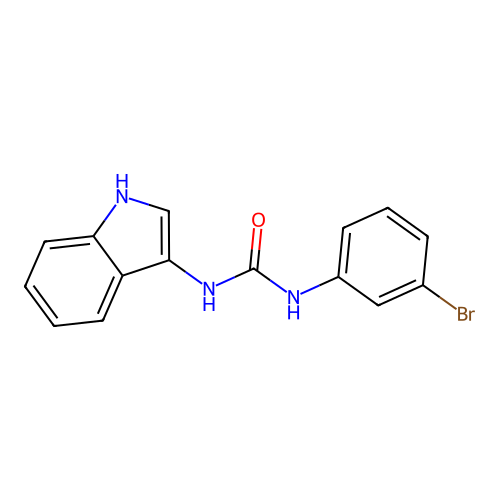 1-(3-bromophenyl)-3-(1H-indol-3-yl)urea structure