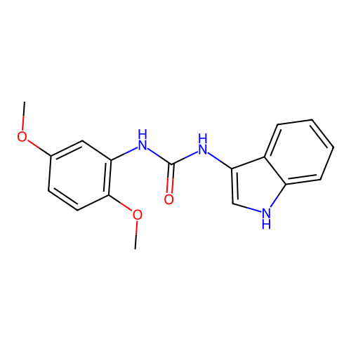 1-(2,5-dimethoxyphenyl)-3-(1H-indol-3-yl)urea structure
