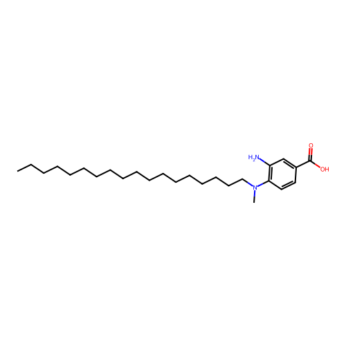 4-(N-Methyl-N-octadecylamino)-3-aminobenzoic acid structure