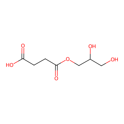 (2,3-Dihydroxypropyl) hydrogen succinate structure