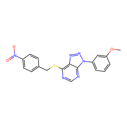 3-(3-Methoxyphenyl)-7-[(4-nitrophenyl)methylsulfanyl]triazolo[4,5-d]pyrimidine structure
