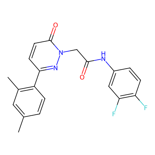 N-(3,4-difluorophenyl)-2-[3-(2,4-dimethylphenyl)-6-oxopyridazin-1-yl]acetamide structure
