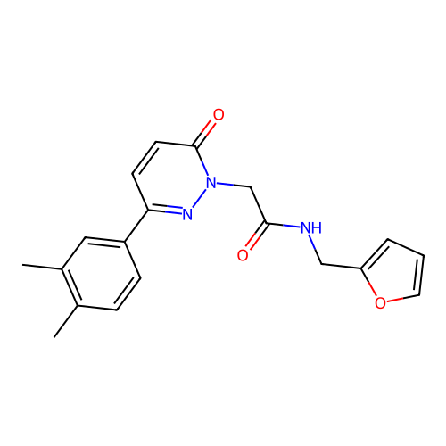 2-[3-(3,4-dimethylphenyl)-6-oxopyridazin-1-yl]-N-(furan-2-ylmethyl)acetamide structure