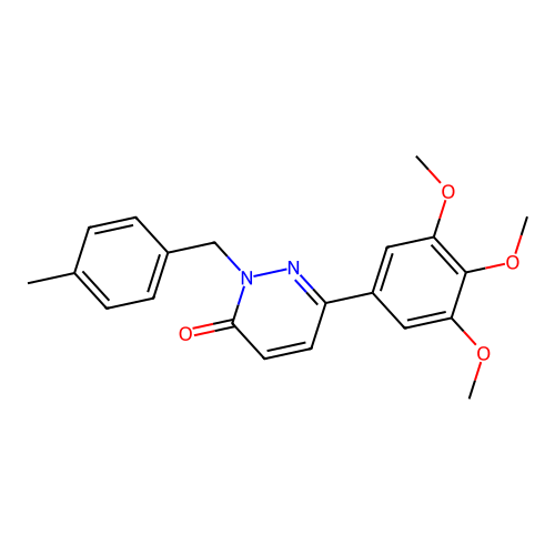 2-(4-methylbenzyl)-6-(3,4,5-trimethoxyphenyl)pyridazin-3(2H)-one structure