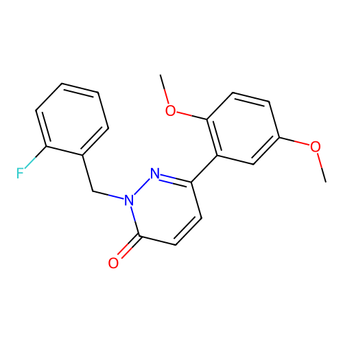 6-(2,5-Dimethoxyphenyl)-2-[(2-fluorophenyl)methyl]pyridazin-3-one structure