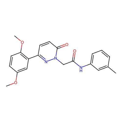 2-[3-(2,5-dimethoxyphenyl)-6-oxopyridazin-1-yl]-N-(3-methylphenyl)acetamide structure