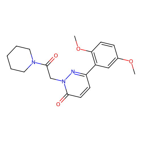 6-(2,5-Dimethoxyphenyl)-2-(2-oxo-2-piperidin-1-ylethyl)pyridazin-3-one structure