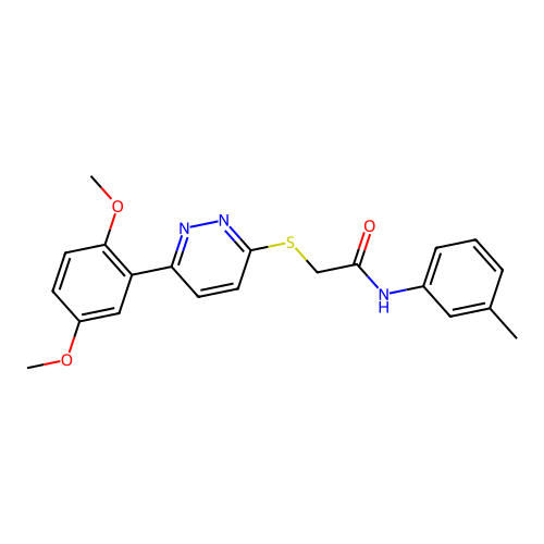 2-((6-(2,5-dimethoxyphenyl)pyridazin-3-yl)thio)-N-(m-tolyl)acetamide structure