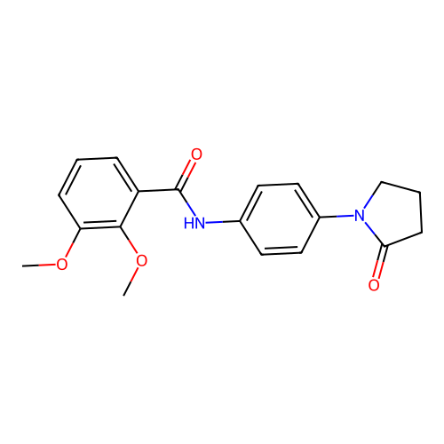 2,3-dimethoxy-N-[4-(2-oxopyrrolidin-1-yl)phenyl]benzamide structure
