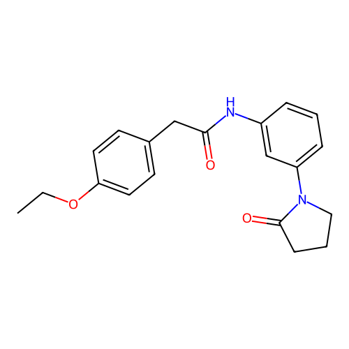 2-(4-ethoxyphenyl)-N-[3-(2-oxopyrrolidin-1-yl)phenyl]acetamide structure