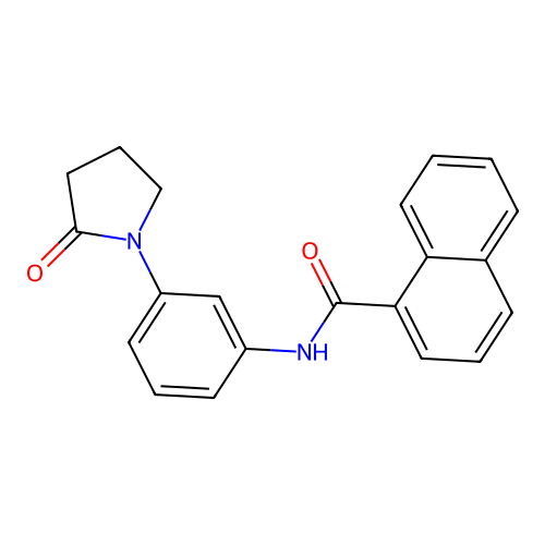 N-[3-(2-oxopyrrolidin-1-yl)phenyl]naphthalene-1-carboxamide structure