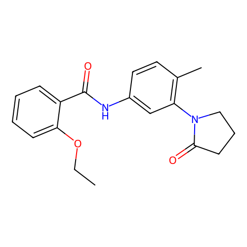 2-ethoxy-N-[4-methyl-3-(2-oxopyrrolidin-1-yl)phenyl]benzamide structure