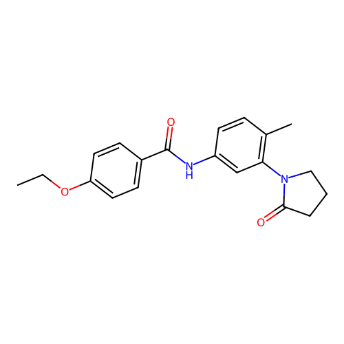4-ethoxy-N-[4-methyl-3-(2-oxopyrrolidin-1-yl)phenyl]benzamide structure