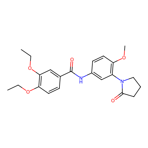 3,4-diethoxy-N-[4-methoxy-3-(2-oxopyrrolidin-1-yl)phenyl]benzamide structure