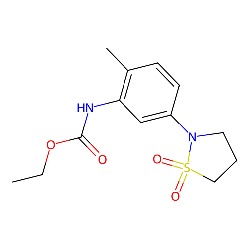 Ethyl (5-(1,1-dioxidoisothiazolidin-2-yl)-2-methylphenyl)carbamate structure