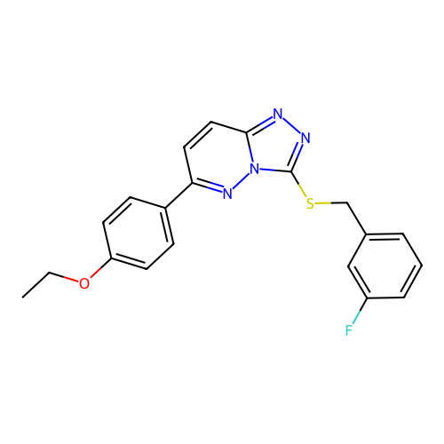 6-(4-Ethoxyphenyl)-3-((3-fluorobenzyl)thio)-[1,2,4]triazolo[4,3-b]pyridazine structure
