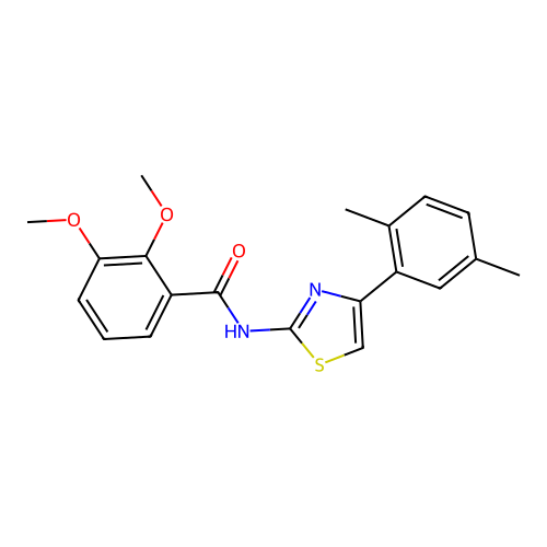 N-[4-(2,5-dimethylphenyl)-1,3-thiazol-2-yl]-2,3-dimethoxybenzamide structure